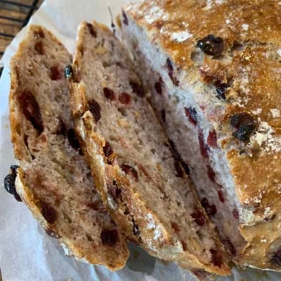 Rustic Cranberry Walnut bread