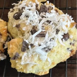 Dark Chocolate Coconut Scone (GF, V Available)
